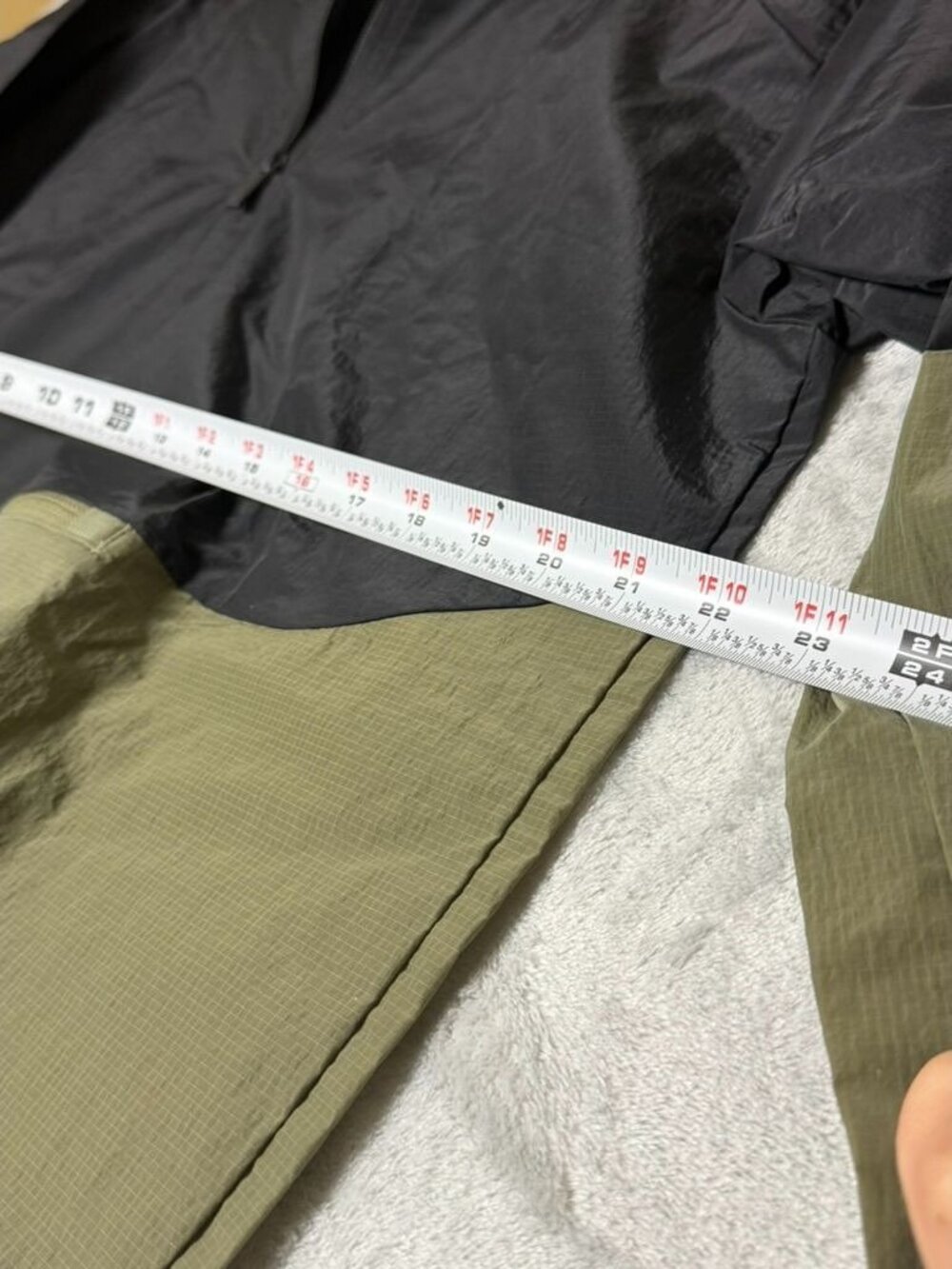 ADIDAS Mens MT Black Olive Colorblock Anorak Windbreaker Quarter‎ Zip Jacket NEW - Picture 3 of 4